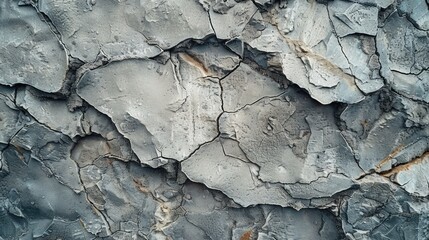 Wall Mural - Gray grunge banner. Abstract stone background. The texture of the stone wall. Close-up. Light gray rock backdrop.