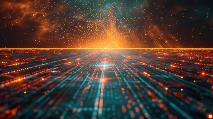 futuristic data flow concept technology abstract illustration high tec business