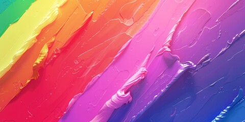 Canvas Print - Rainbow Wall Close Up