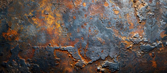 Poster - Old iron plate with rust, perfect as a background for copy space image.