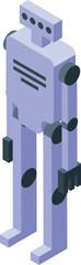 Sticker - Modern robot standing, artificial intelligence system isometric icon