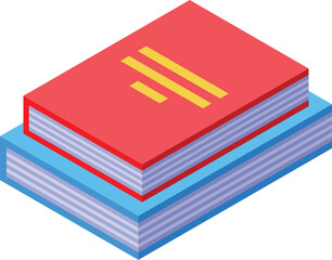 Poster - Two colorful books are lying on top of each other, creating an image of learning and knowledge