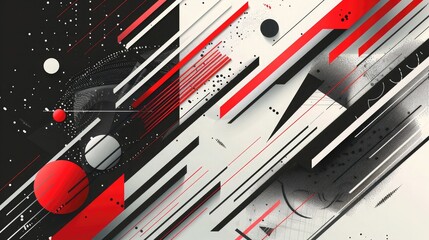 Poster - Bold geometric shapes and lines creating a dynamic and modern abstract background