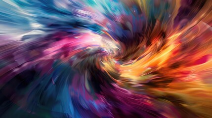 Poster - dynamic abstract background with motion blur and swirling colors creating a sense of movement