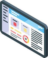 Poster - Business analytics displayed on a tablet screen, featuring charts, data points, and key performance indicators