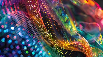 Canvas Print - hologram patterns bright colors