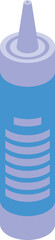 Poster - Blue cosmetic cream tube with white cap for branding mockups