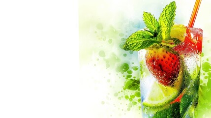 Wall Mural - Fresh and Refreshing Summer Cocktail