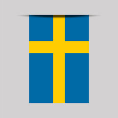 Wall Mural - Sweden Banner Flag Vector Illustration