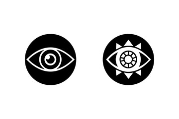 Eye Icons in Black and White