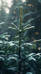 Wall Mural - Christmas, Tree, Nature image wallpaper - generative ai