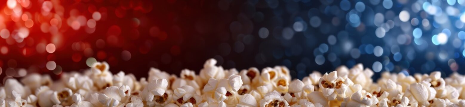 Popcorn on a colorful background