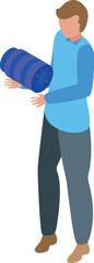 Poster - Data analyst is holding a data analysis result, symbolizing data driven decision making