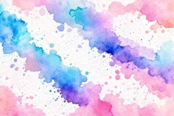 Abstract watercolor pink blue wash background design. Splashes grunge background.