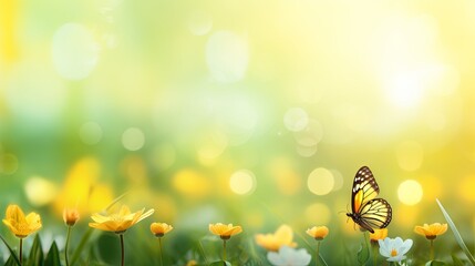 Beautiful spring meadow background