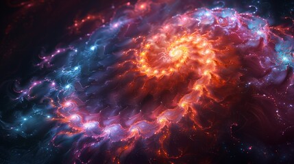 Wall Mural - an abstract illustration depicting merging with infinity or spirituality.