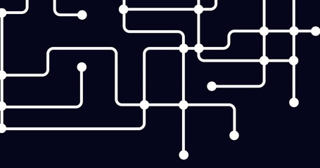Poster - Image of integrated circuit on black background