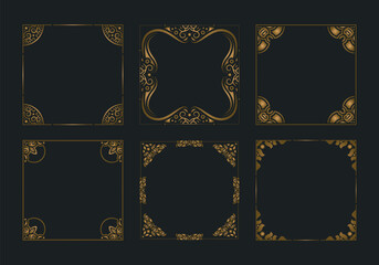 Wall Mural - Luxury vintage ornamental frame collection