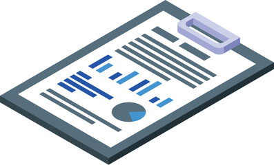 Poster - Business report showing charts and statistics on clipboard