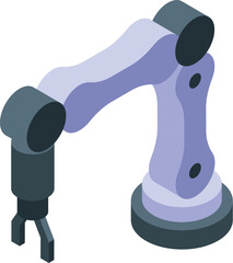 Poster - Industrial robot arm is manipulating during manufacture process in factory