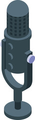Poster - Studio microphone is waiting for a singer or a podcaster to start recording a new hit song or an interview