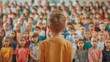 © CreativeLoom - A boy stands in front of a crowd of children