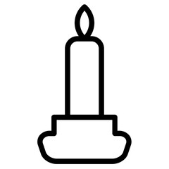 Poster - Candle Day Holidays Line Icon