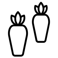 Sticker - Carrots Farm Farming Line Icon