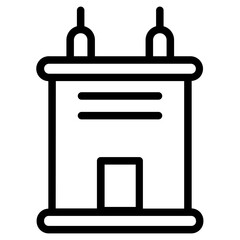 Poster - Building Factory Industry Line Icon