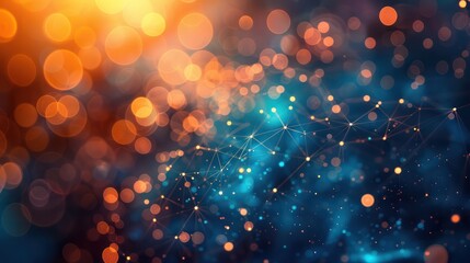 Aufkleber - A colorful background with a blue and orange swirl