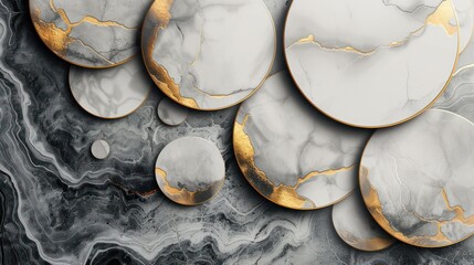 Wall Mural - A series of gold