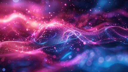 Poster - A colorful, swirling background with pink and blue hues