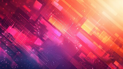 Poster - Dynamic Background with Gradients of Orange and Pink