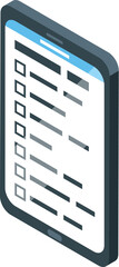 Poster - Smartphone is displaying an online survey form, allowing users to participate in voting or providing feedback