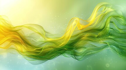 Poster - Smooth Background in Shades of Green and Yellow