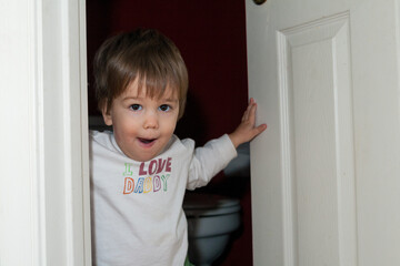 toddler boy with I love Daddy t-shirt