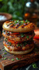 Sticker - Delicious layered burgers