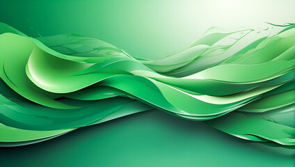 Abstract modern green wave pattern background