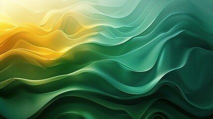 Poster - Smooth Background in Shades of Green and Yellow