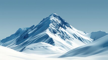 Poster - A mountain range covered in snow