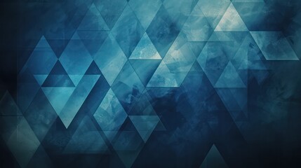 Leinwandbilder - A blue background with a lot of triangles