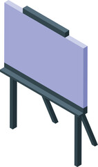Wall Mural - Blank projection screen on tripod for business presentations and education