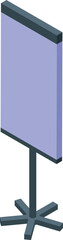 Poster - Blank projection screen standing on a stand is an equipment for modern conference halls