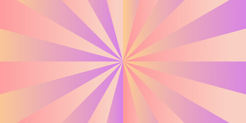 Wall Mural - Abstract background with sunburst pattern pink and purple gradient vector ray design. Vintage sunrays illustration swirl grunge backdrop line background.	
