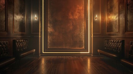 Wall Mural - Speakeasy theme Party Background with empty copy space. Generative AI.
