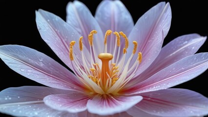 Wall Mural - Pink Water Lily Flower Macro.