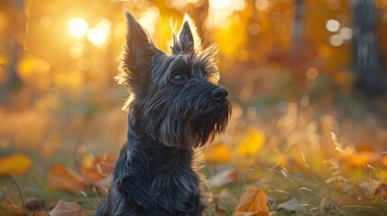 Canvas Print - Portrait of a Loyal and Cute Dog