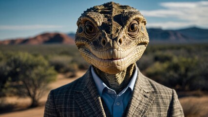 portrait of a Lizards suit