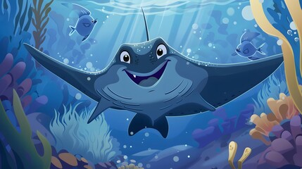 cartoon stingray for you design. 