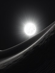 Wall Mural - a close up of a full moon on a dark night. the moon is surrounded by a dark sky, and the image has a